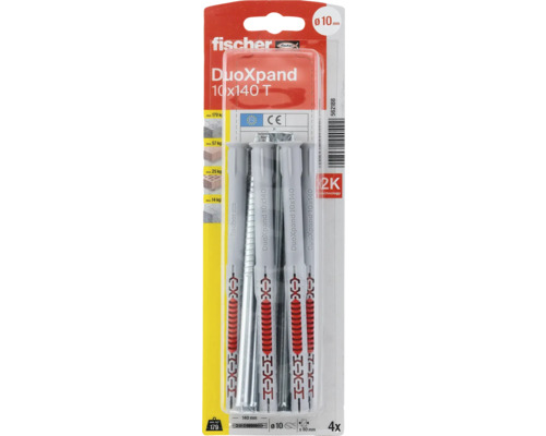 Fischer DuoXpand Dübel 10x140 T, Viererpackung