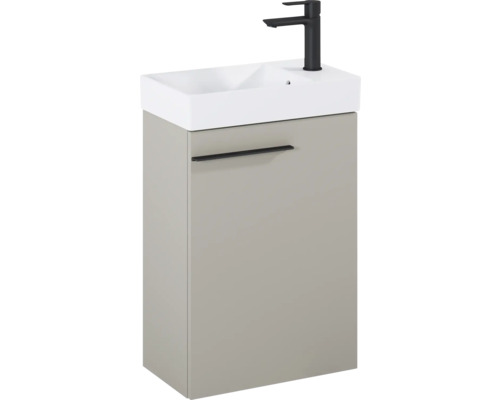 Waschbeckenunterschrank mit Waschbecken und Armatur