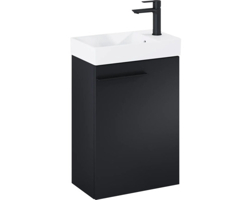 Waschbeckenunterschrank mit Waschbecken und Armatur