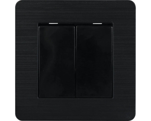 Serienschalter e2 VILIS unterputz IP 20, schwarz Doppelschalter für die Elektroinstallation