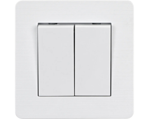 Serienschalter e2 VILIS unterputz IP 20, weiß Doppelter Lichtschalter für die Wandmontage