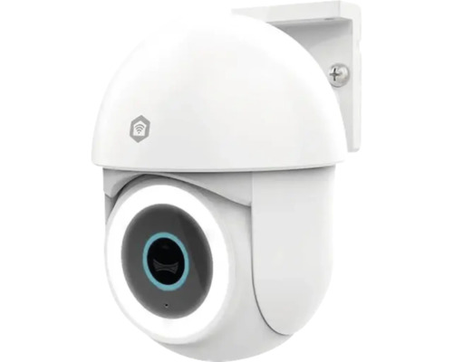 Weiße Überwachungskamera zur Wandmontage