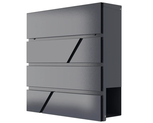 Wandbriefkasten HEIDEMANN DESIGNline BK1 38x38x11 cm, anthrazit Briefkasten mit modernem Design für den Außenbereich