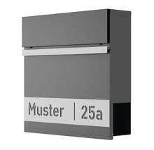 Briefkasten mit Muster und Hausnummer 25a