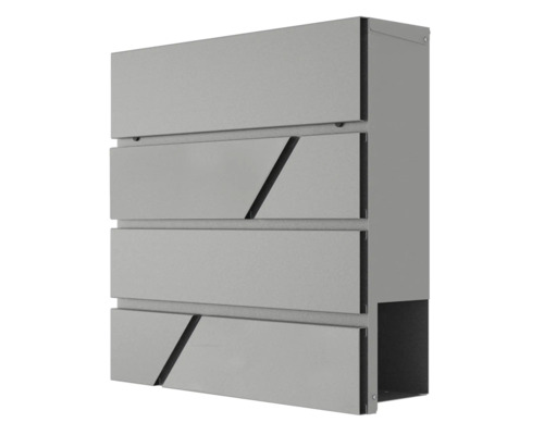Wandbriefkasten HEIDEMANN DESIGNline BK1 38x38x11 cm grau Grauer Briefkasten mit modernem Design