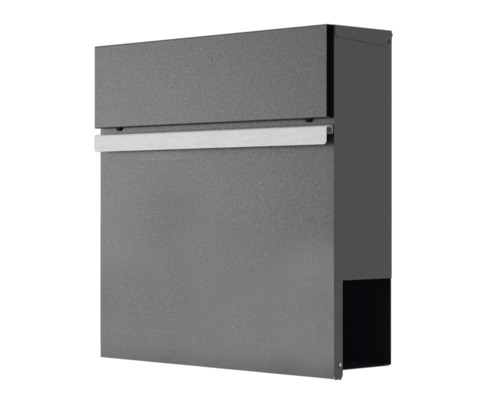 Wandbriefkasten HEIDEMANN DESIGNline BK3 38x38x11 cm graphit Briefkasten aus Metall mit Zeitungsfach