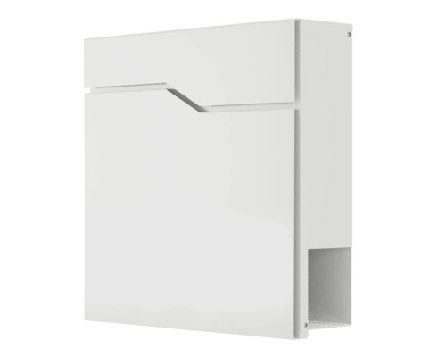 Wandbriefkasten HEIDEMANN DESIGNline BK2 38x38x11 cm weiß Weißer Briefkasten für den Außenbereich