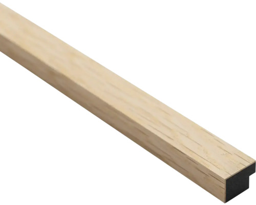 Universal Abschlussleiste für Akustikpaneel Farbton Eiche Natur furniert 2600 x 25 x 18 mm Holzprofilleiste