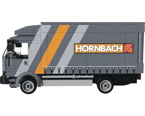 HORNBACH Brick Set Delivery Truck Lieferwagen Klemmbausteine 216x73x93 mm Hornbach Lastwagen aus Lego Steinen
