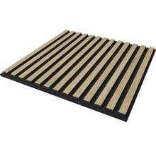 Akustikpaneel mit Holzlatten auf Filzträger