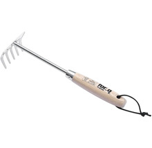 Gartenrechen mit Holzgriff und Metalleinsatz