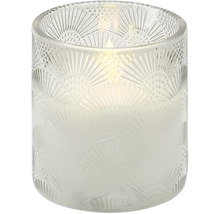 Windlicht aus Glas mit Muster