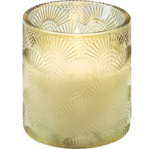 Windlicht aus Glas mit Reliefmuster