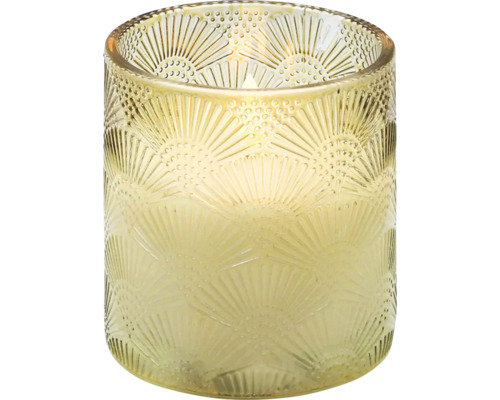 Windlicht aus Glas mit Reliefmuster