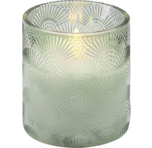 Windlicht aus Glas mit geprägtem Muster