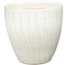 Keramik Pflanztopf mit vertikalem Rillenmuster