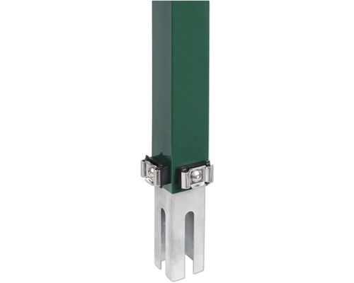 Zaunerhöhungs-Set 800 mm für Eckpfosten 60x60 mm grün Zaunpfosten aus Metall mit Halterungen