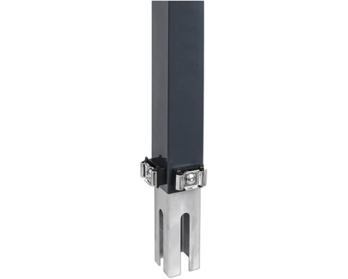 Zaunerhöhungs-Set 800 mm für Eckpfosten 60x60 mm anthrazit Metallpfostenfuß für Zaunpfosten