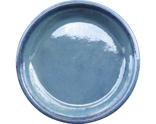 Untersetzer FloraSelf Ton Ø 22 cm H 3,7 cm blau Runder Keramikteller