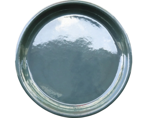 Untersetzer FloraSelf Ton Ø 35 cm H 5 cm grün Runde Pflanzschale aus Keramik