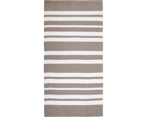 Fleckerlteppich Stripe grau 65x130 cm Gestreifter Teppich für den Innenbereich
