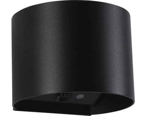 Schwarze Wandleuchte mit Bewegungsmelder