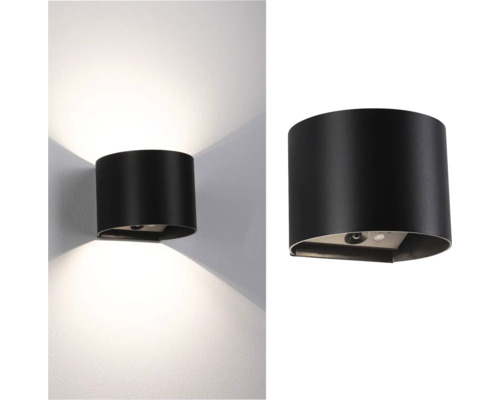 Schwarze Wandleuchte zur indirekten Beleuchtung