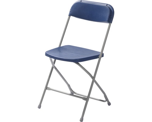 Klappstuhl VEBA Budget Stahl grau blau Blauer Klappstuhl mit Metallgestell
