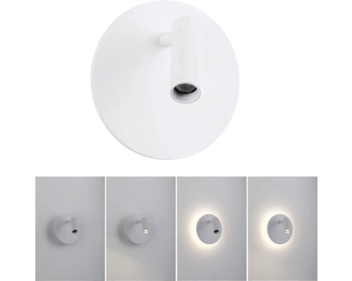 Weiße Wandleuchte mit Lichteffekten