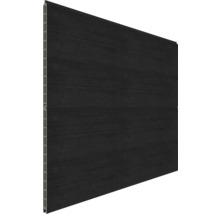 Dunkelgraue Kunststoffpaneele zur Wandverkleidung