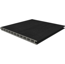 Dunkle Fassadenverkleidung aus Kunststoff