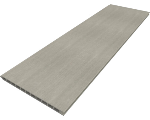 Zaunset Konsta WPC Verto breites Profil 186,5 x 180 cm beige Antique Terrassendiele aus Verbundmaterial