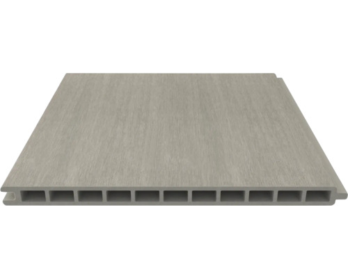 Terrassendiele aus Verbundmaterial im Querschnitt