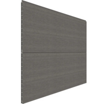 Zwei Kunststoffpaneele mit Holzoptik