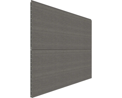 Zwei Kunststoffpaneele mit Holzoptik