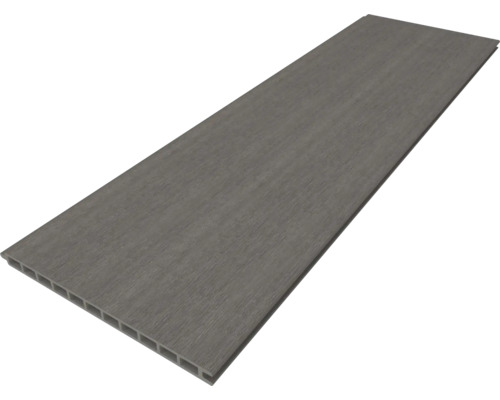 Zaunset Konsta WPC Verto breites Profil 186,5 x 180 cm grau Terrassendiele aus Verbundmaterial