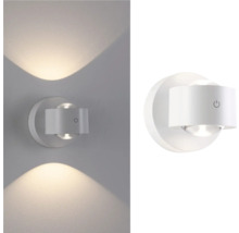 Weiße Wandleuchte mit Schalter