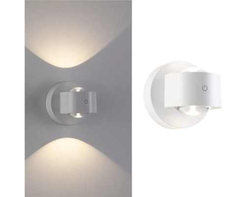 Weiße Wandleuchte mit Schalter