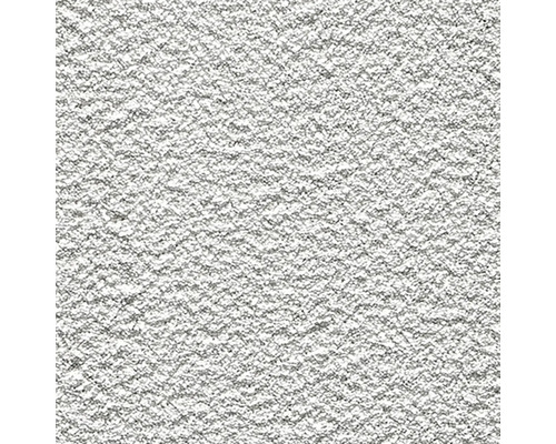 Teppichboden Comfy Vibe hellgrau 400 cm breit (Meterware) Nahaufnahme eines strukturierten, körnigen Putzes.