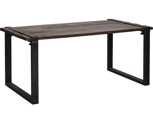 Esstisch mit Holzplatte und Metallgestell