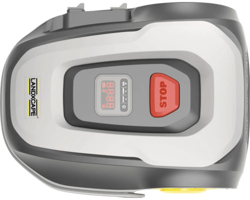 Landxcape Mähroboter mit Bedienfeld und Stopptaste