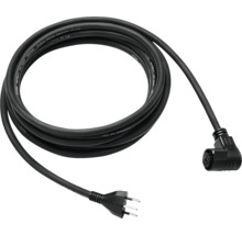 Schwarzes Stromkabel mit Stecker