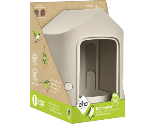 Elho Futterhaus für Vögel, Futter- und Tränkstation für mehr als zehn Vogelarten