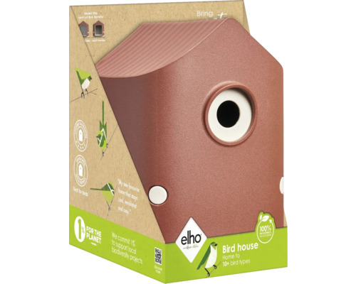 Elho Vogelhaus für mehr als zehn Vogelarten, aus recyceltem Kunststoff