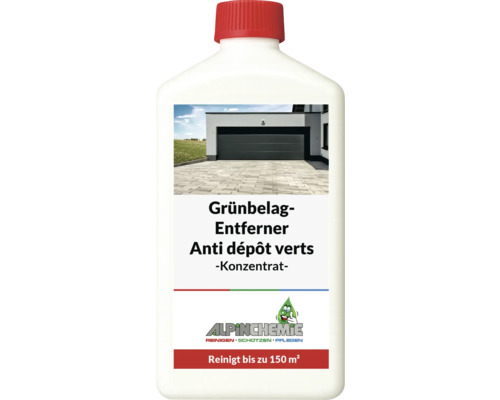 Grünbelagsentferner Alpin Chemie 1 Liter Grünbelag Entferner Konzentrat in einer Kunststoffflasche