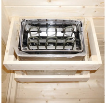 Saunaofen in einer Holzkonstruktion