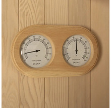 Sauna Thermometer und Hygrometer mit Holzrahmen
