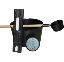 Saunaeimer mit Kelle, Thermometer und Sanduhr