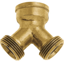 Y-Stück aus Messing für Gartenschläuche