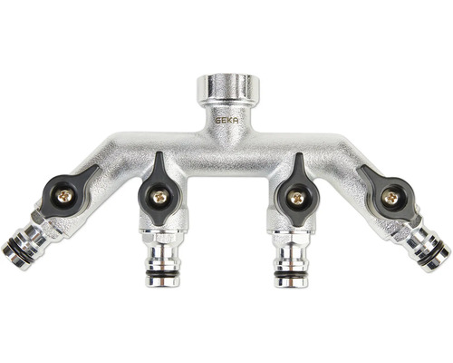 Geka Wasserverteiler Vierwegehahn für den Garten